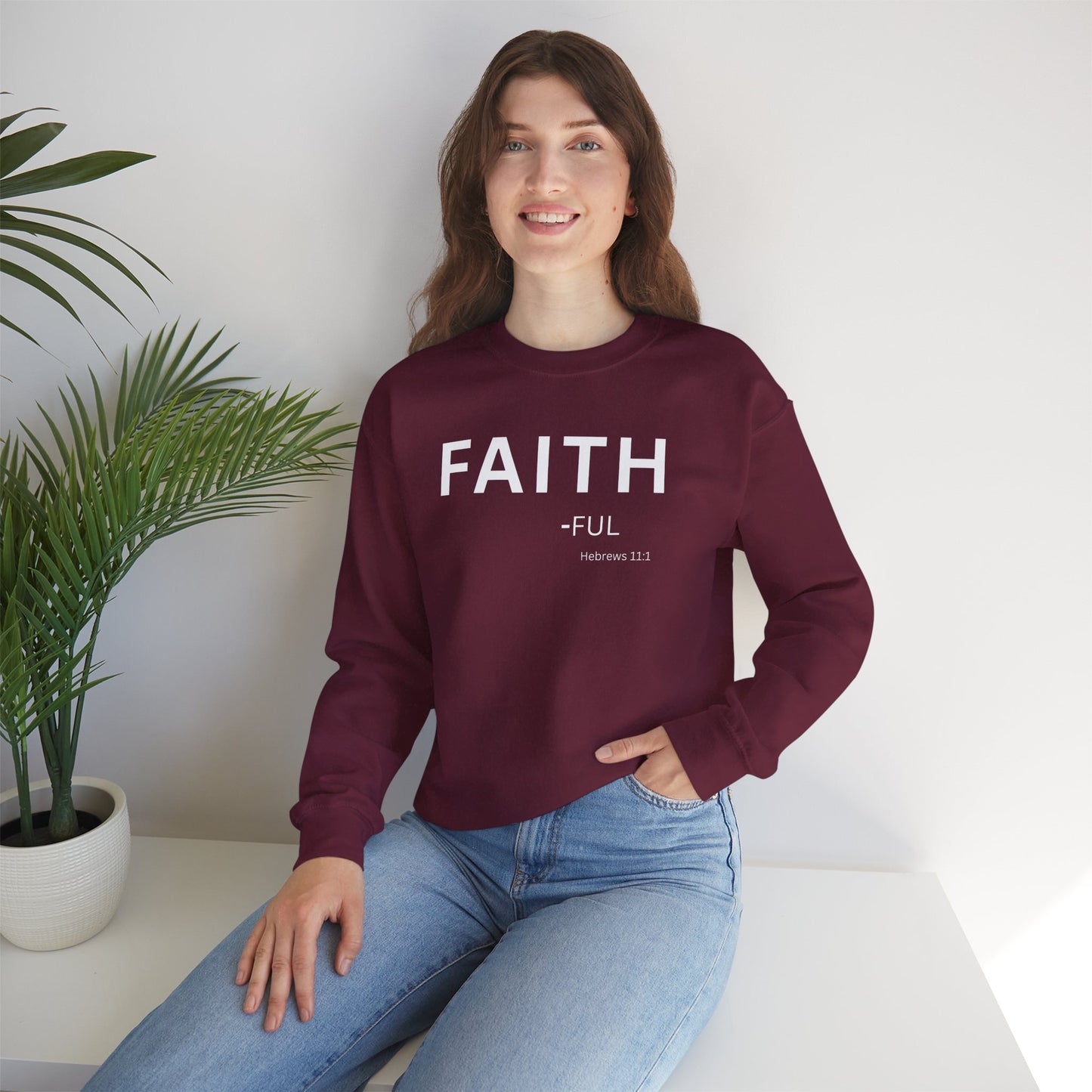 Faith-ful Sweatshirt | Chritian Unisex clothing (Hebrews 11:1)