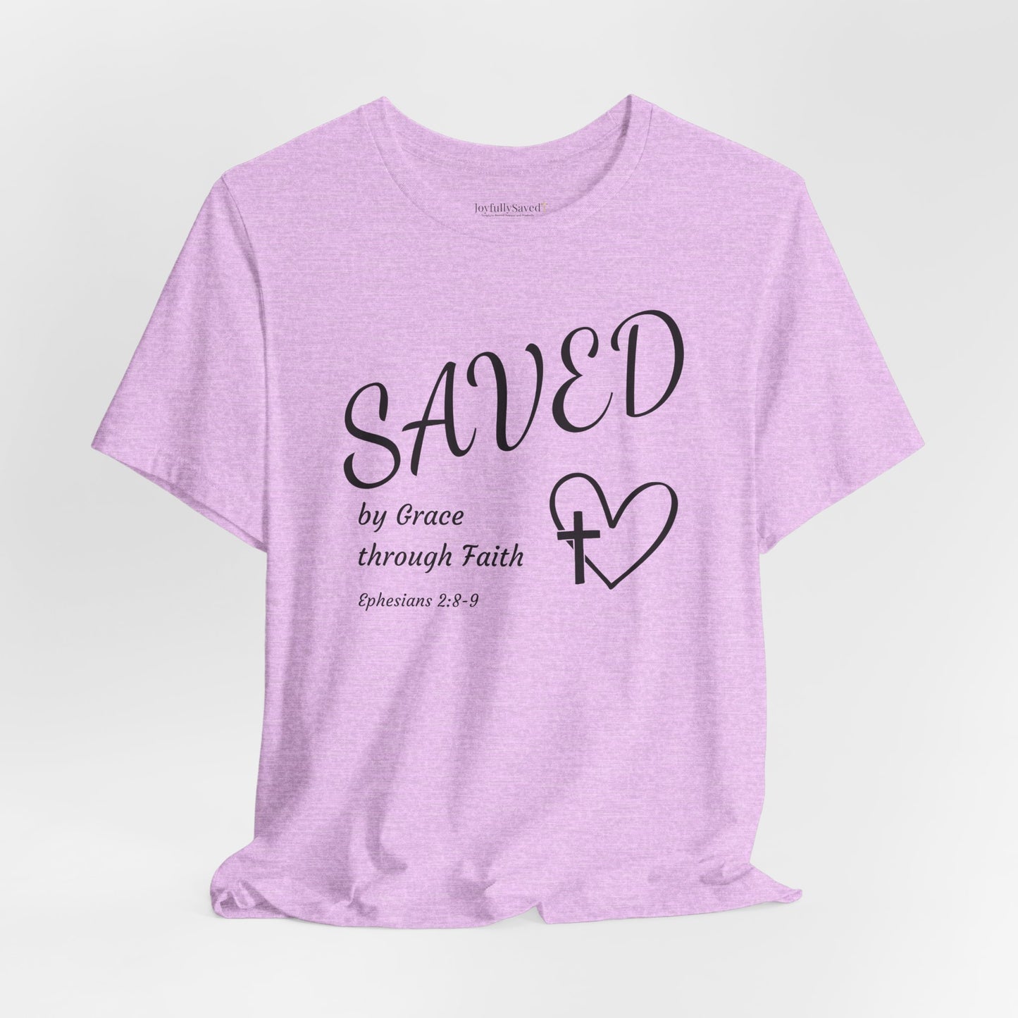 Ephesians 2:8-9 Christian T-Shirt — "SAVED by Grace through Faith" Tee