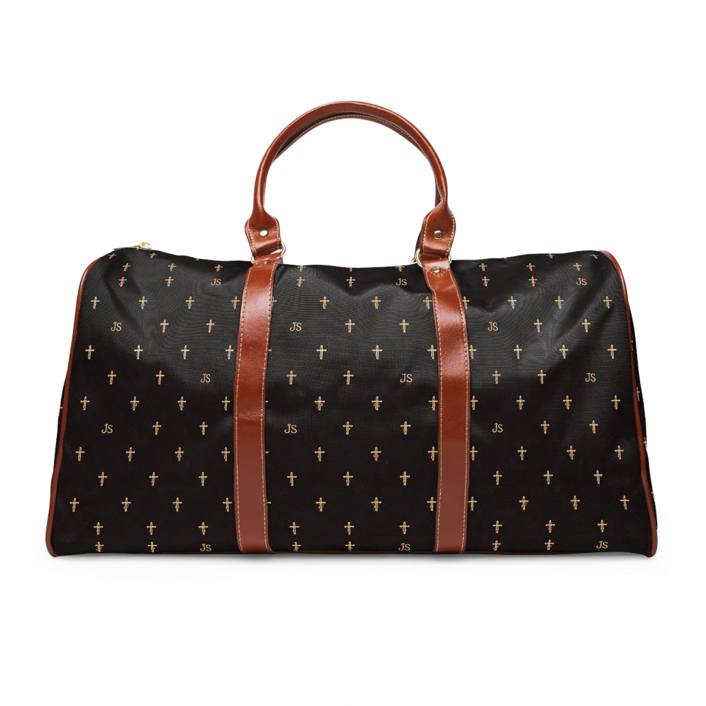 Christian Weekender Bag – Cross Pattern Travel Tote, Faith-Based Gift for Women