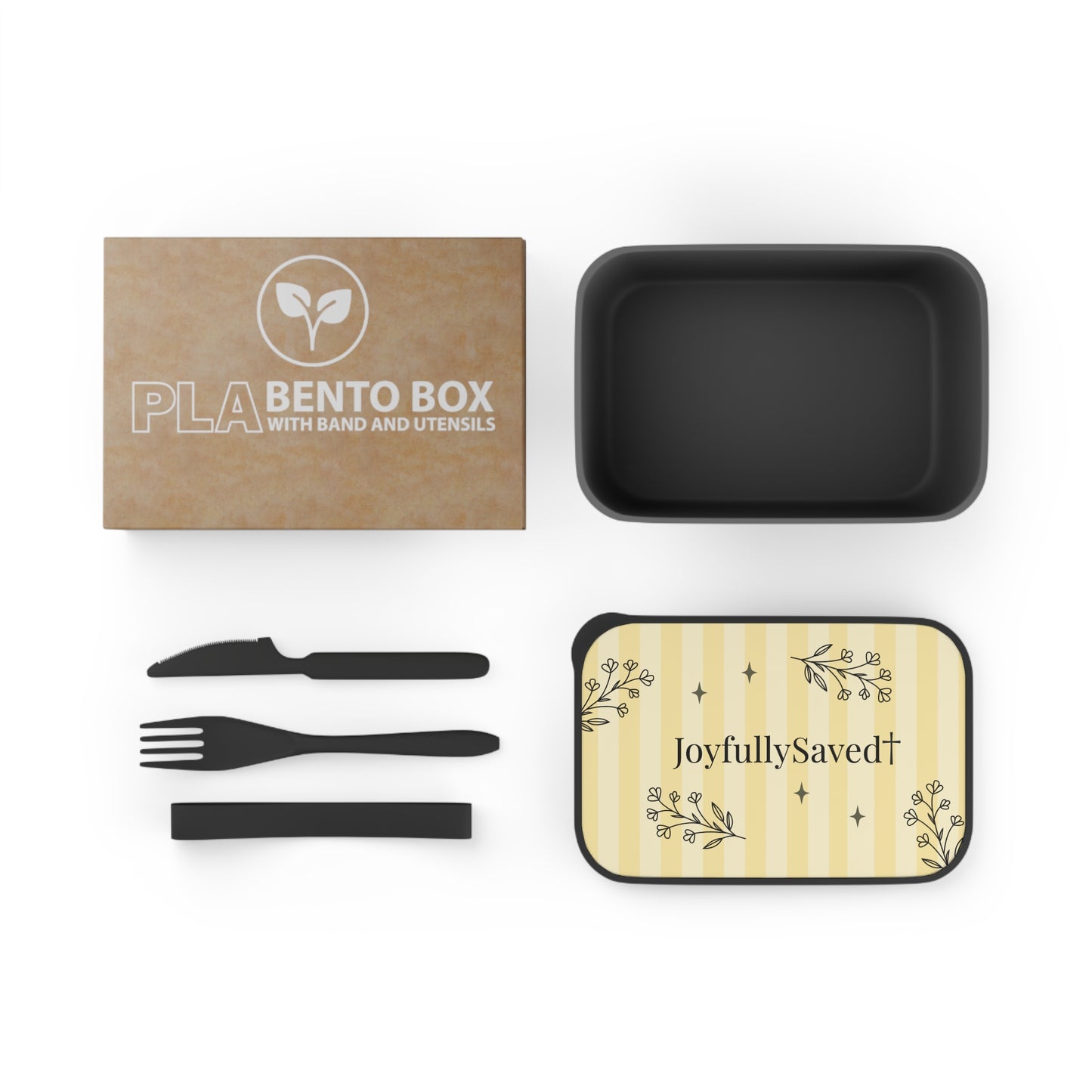 JoyfullySaved PLA Bento Box – Eco Utensil Lunch Container