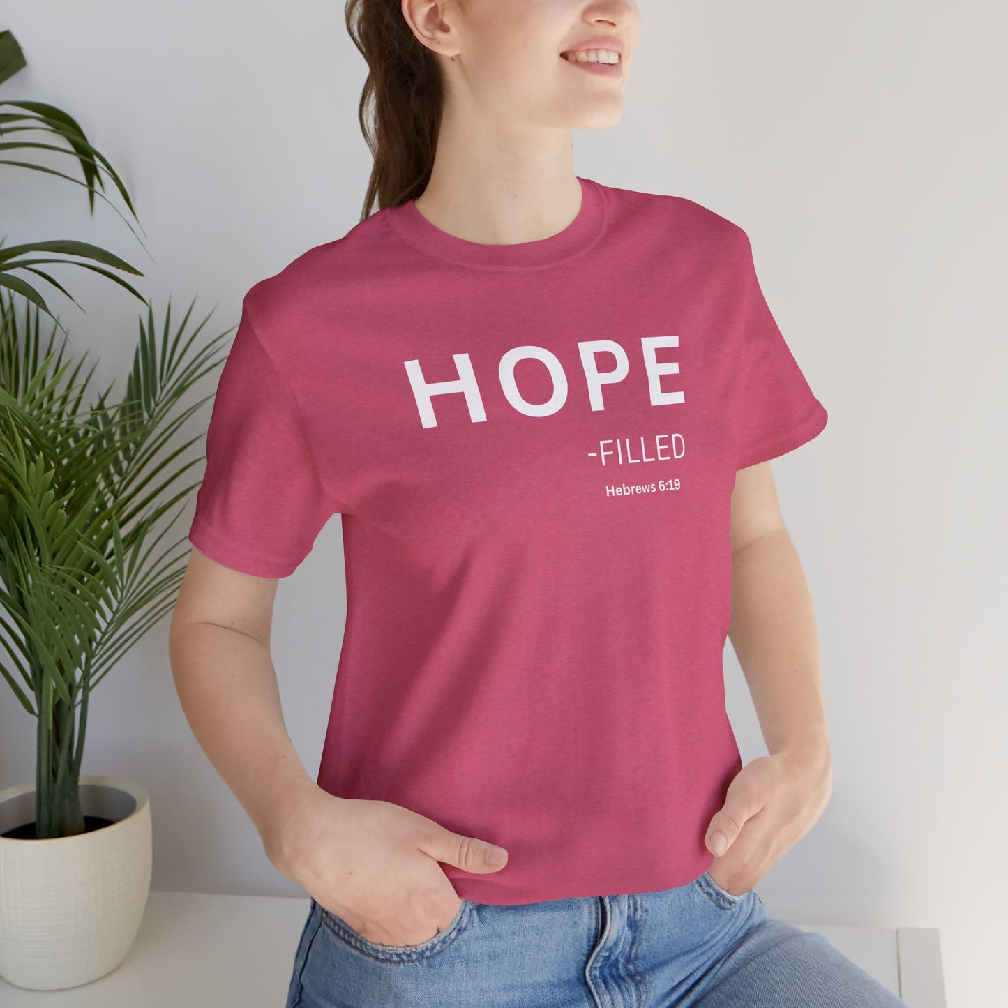 HOPE - filled - (Hebrews 6:19) | Christian Statement T-Shirt