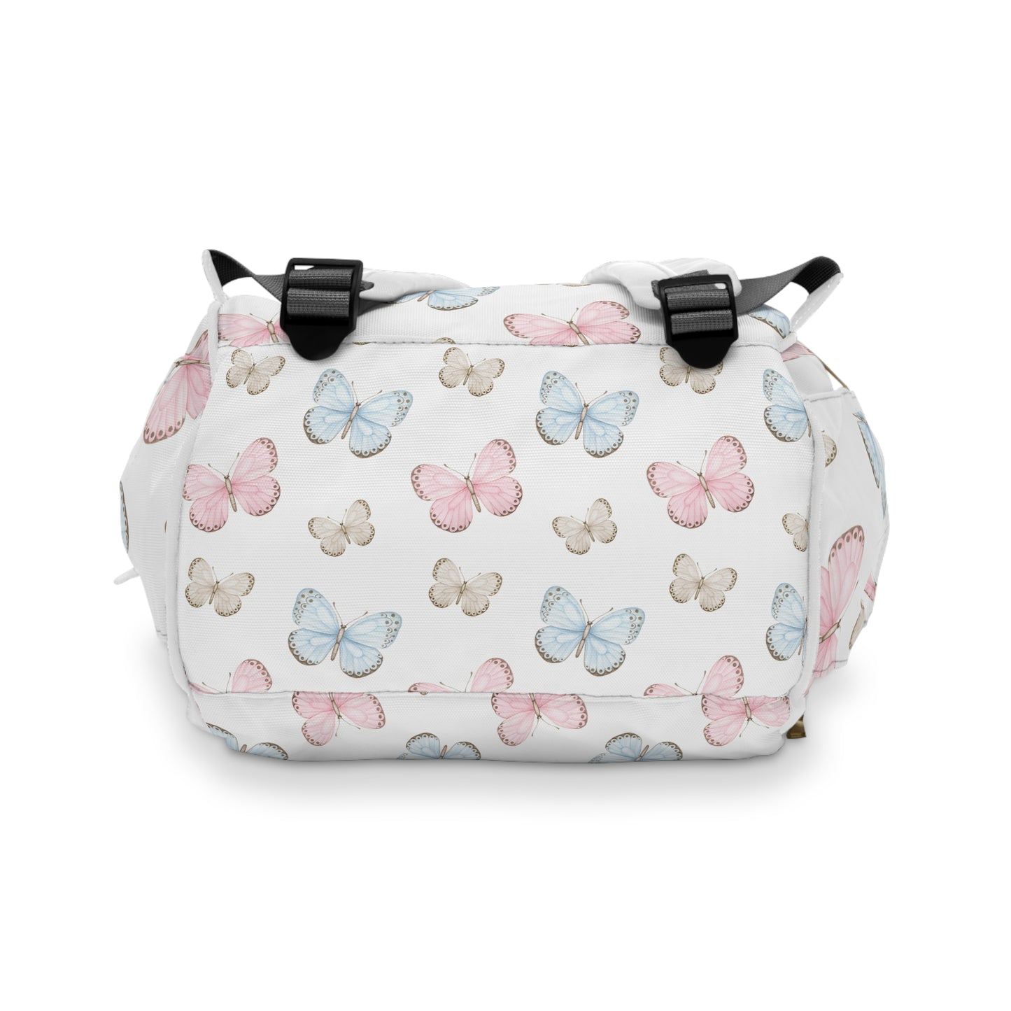 Pastel Butterfly Diaper Backpack — Christian Diaper Bag (2 Corinthians 5:17)
