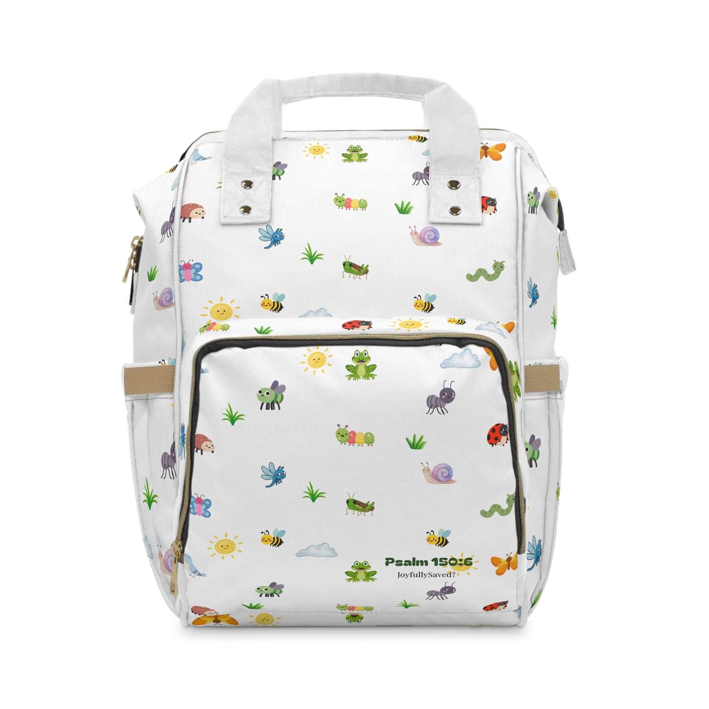 Cute Critters Diaper Backpack — Christian Diaper Bag (Psalm 150:6)