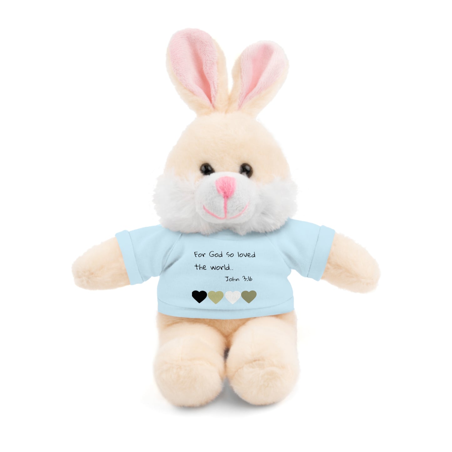 Christan Plush Toy, John 3:16  — Stuffed Animal with 'I Am a Child of God' T‑Shirt