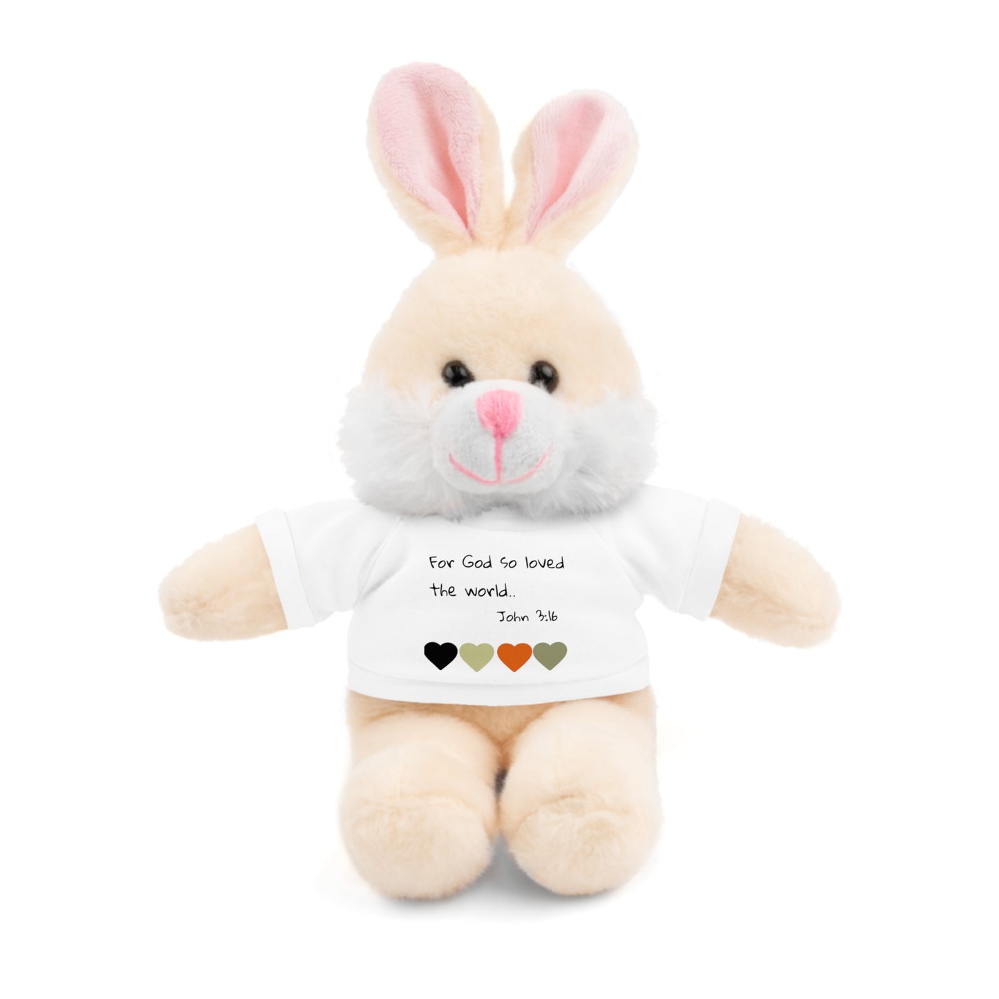 Christan Plush Toy, John 3:16  — Stuffed Animal with 'I Am a Child of God' T‑Shirt
