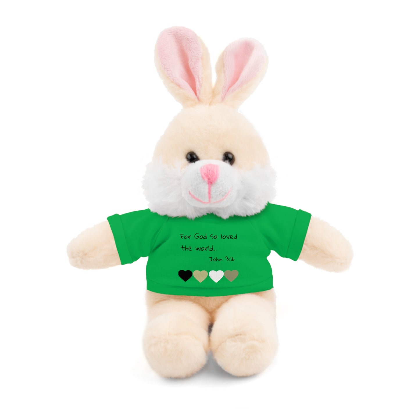 Christan Plush Toy, John 3:16  — Stuffed Animal with 'I Am a Child of God' T‑Shirt