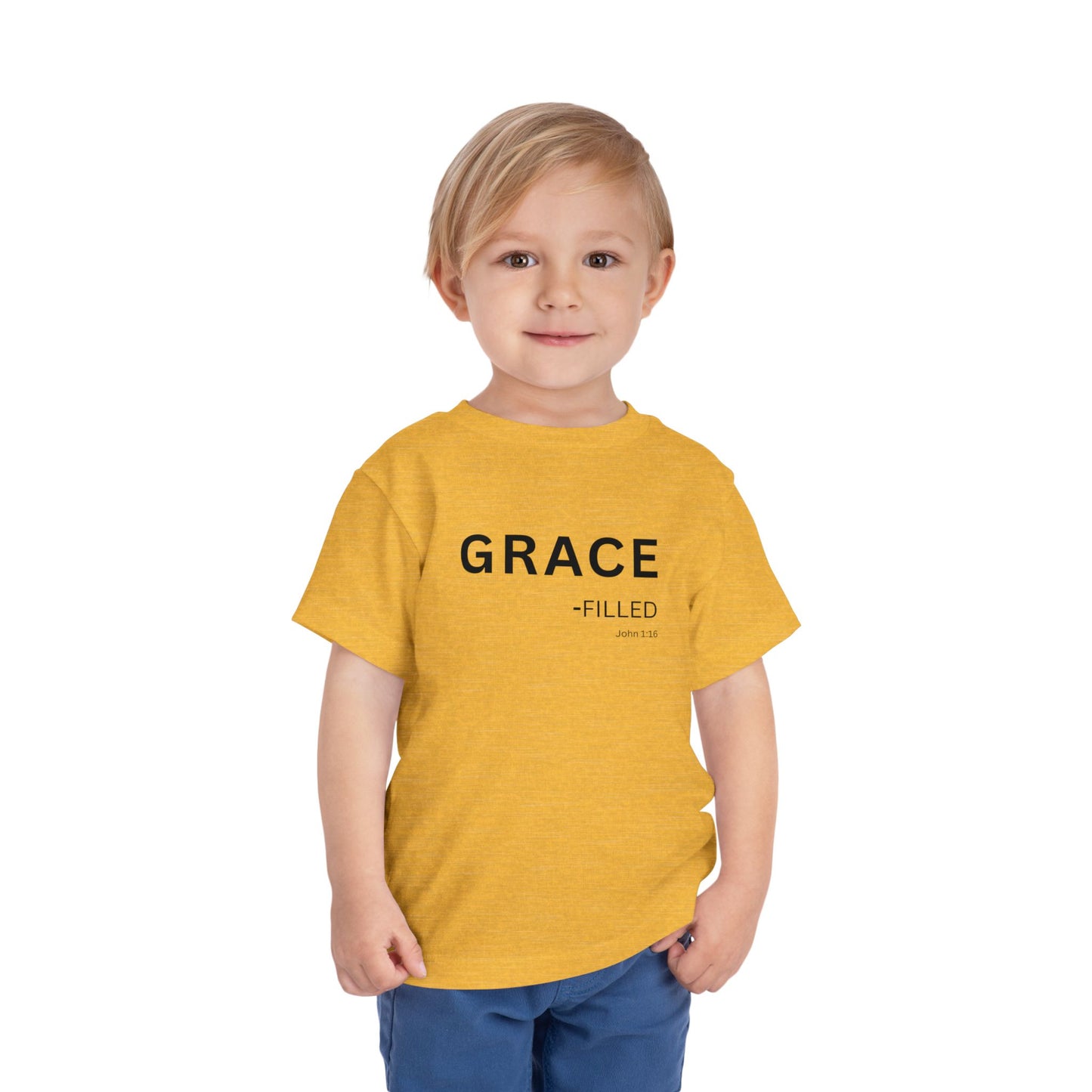 GRACE-filled Toddler Tee,  John 1:16—  Christian Toddler Shirt