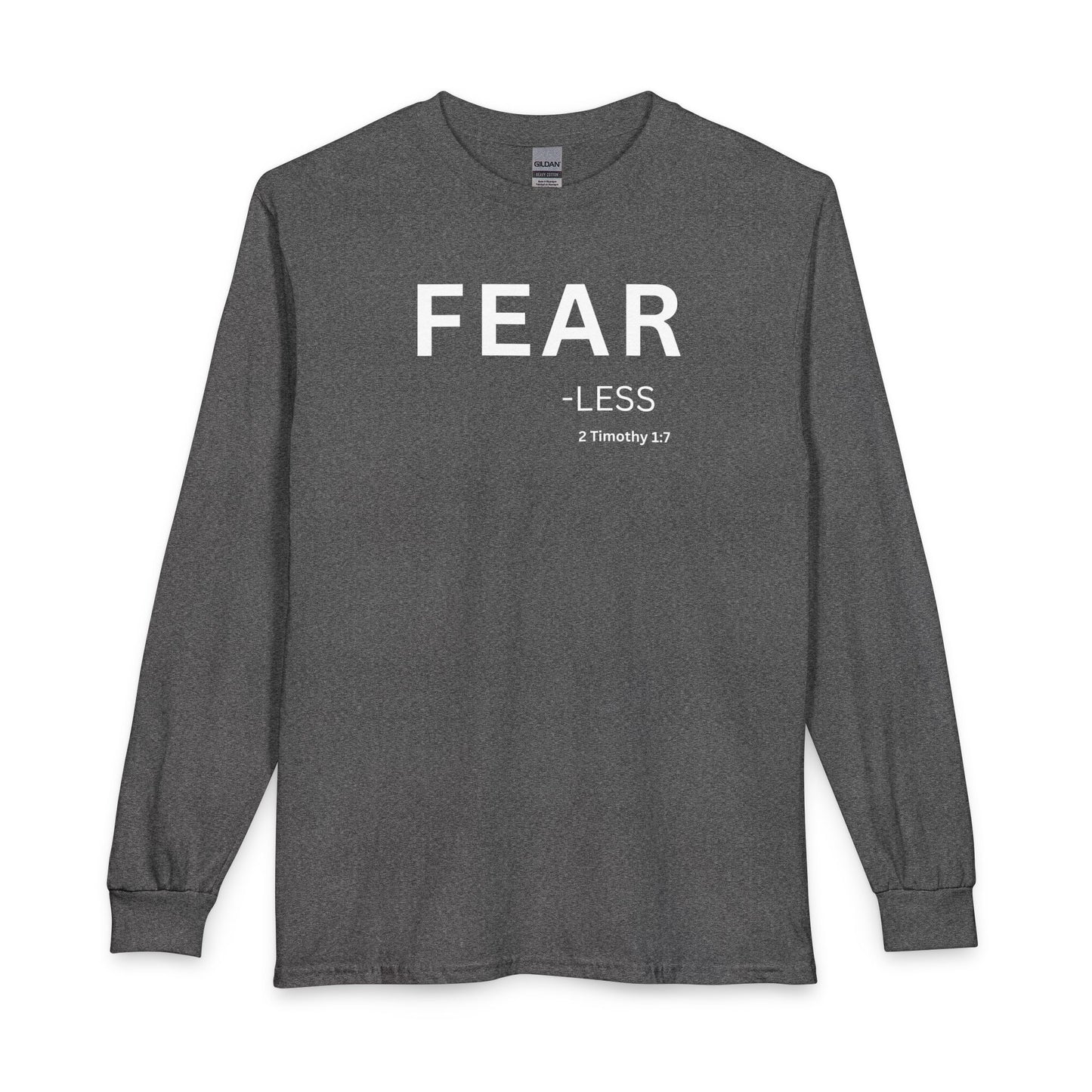 Fear-Less Long Sleeve Tee – Christian Shirt (2 Timothy 1:7)