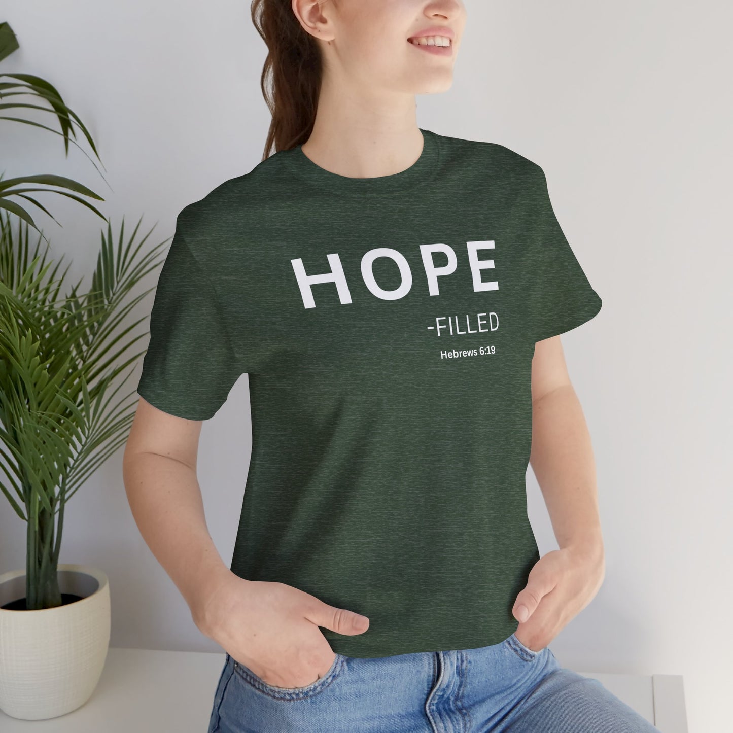 HOPE - filled - (Hebrews 6:19) | Christian Statement T-Shirt