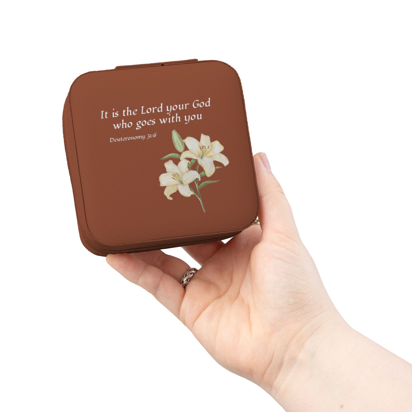 Scripture Lily Jewelry Travel Case | Christian Scripture Jewelry Case