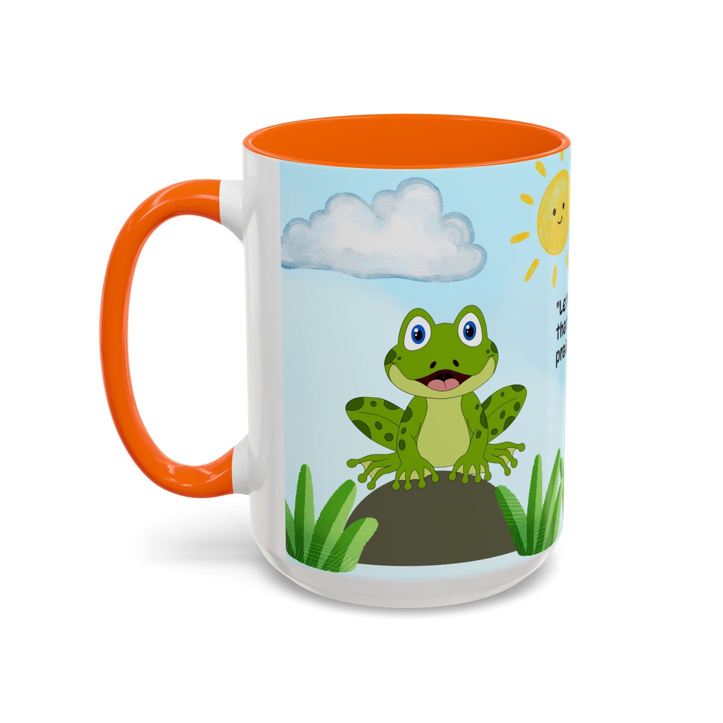 Frog Coffee Mug — Christian Ceramic Mug (Psalm 150:6)