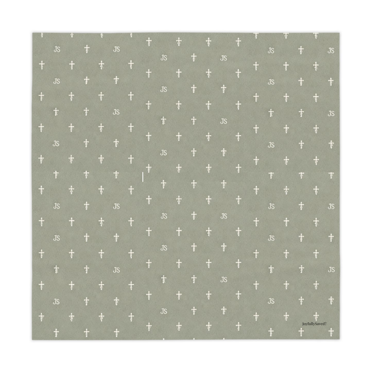 Sage Cross Pattern Tablecloth — Christian Design for Everyday & Holiday Dining