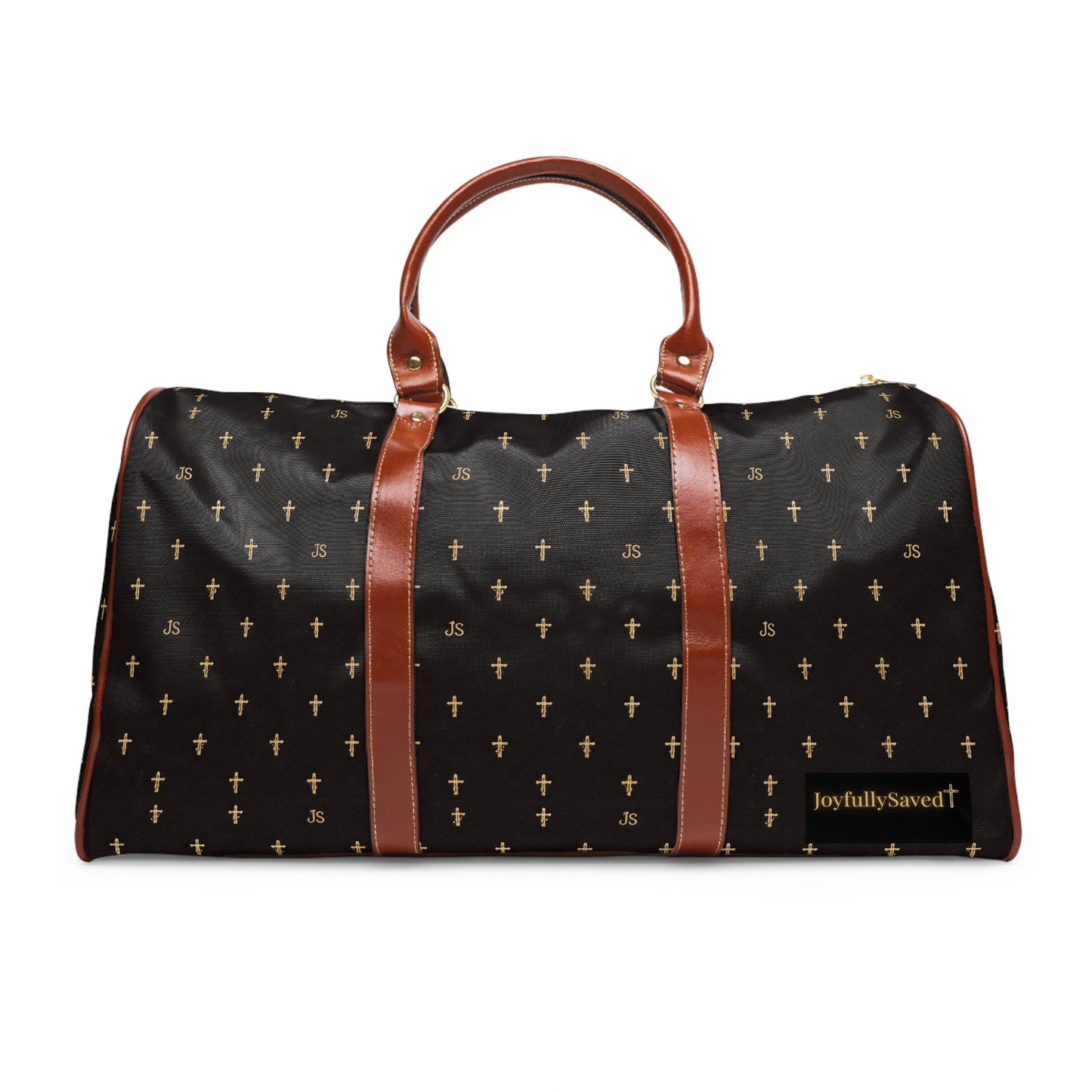 Christian Weekender Bag – Cross Pattern Travel Tote, Faith-Based Gift for Women