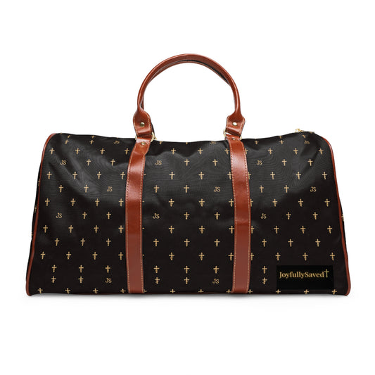 Christian Weekender Bag – Cross Pattern Travel Tote, Faith-Based Gift for Women