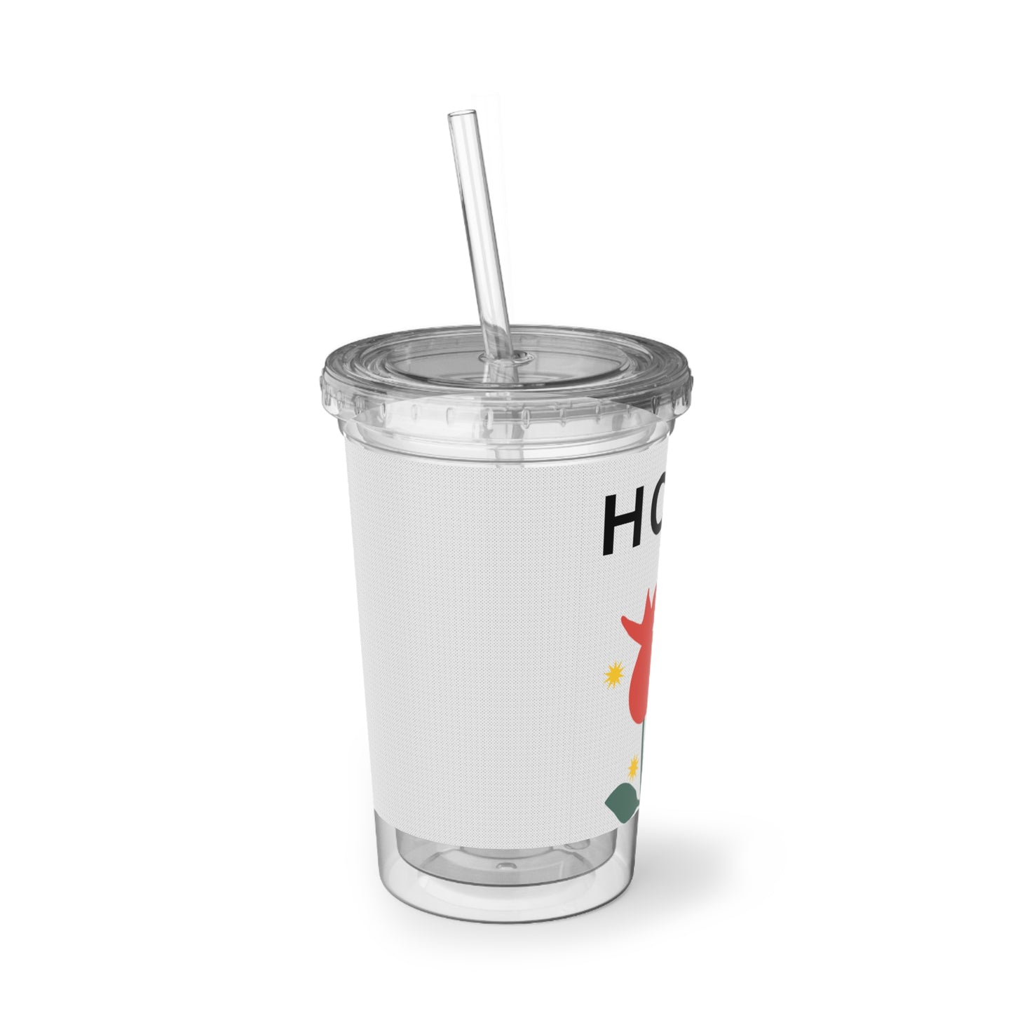Hope-filled Acrylic Tumbler — Floral Faith Travel Cup (Hebrews 6:19)