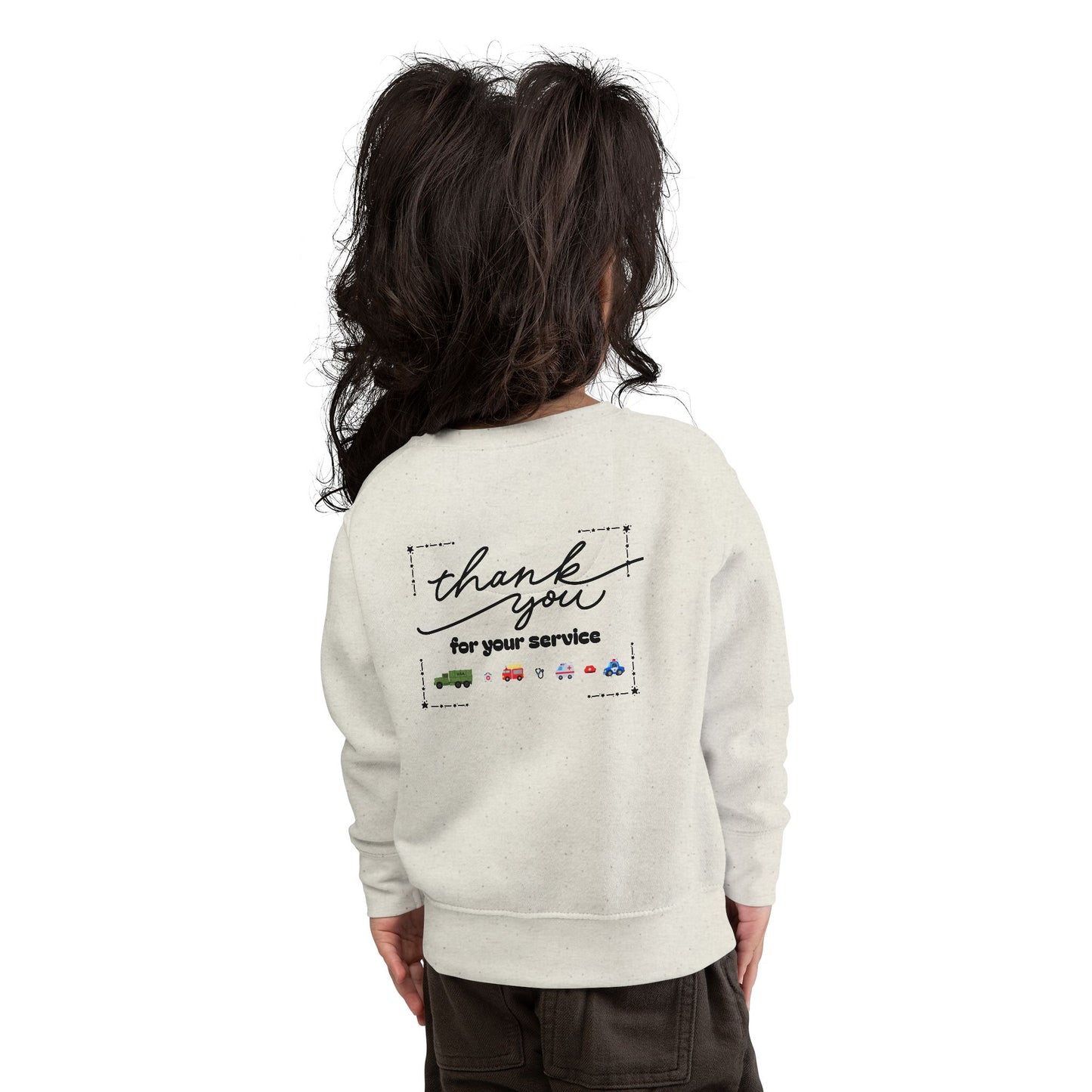 Christian Toddler Sweatshirt • Military Truck  Kids Pullover (John 15:13)
