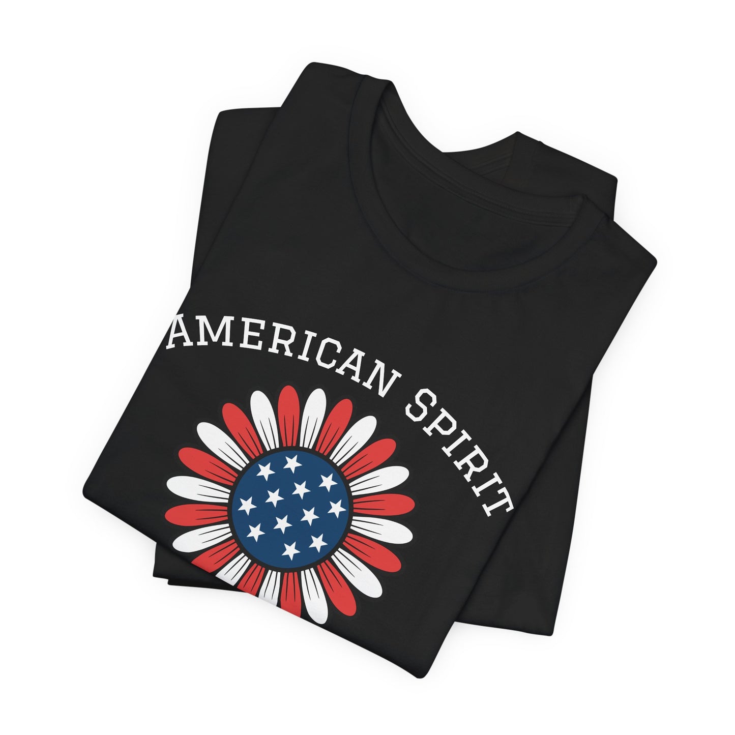 American Spirit T-Shirt — Patriotic Daisy Graphic Tee (Est. 1776)