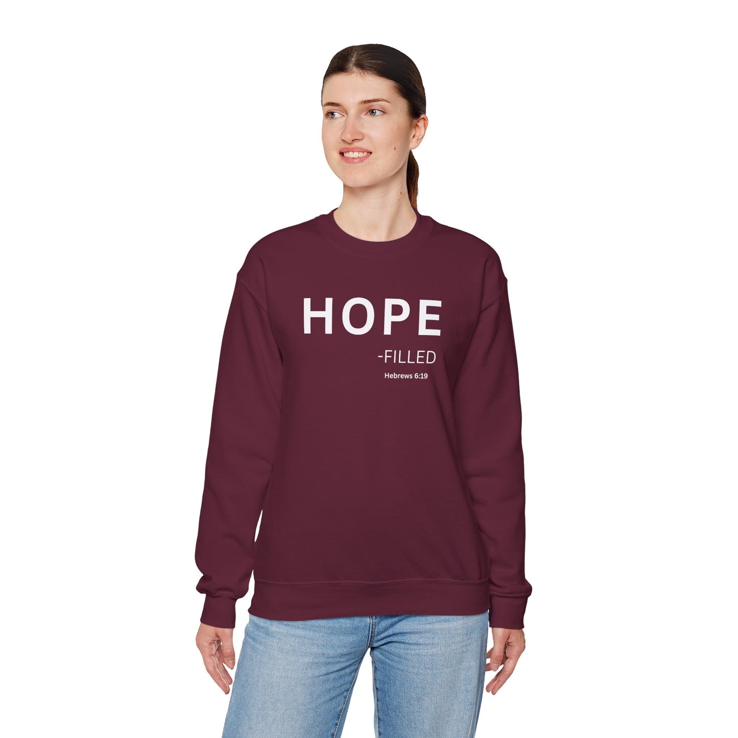 HOPE-filled Sweatshirt | Chritian Unisex clothing (Hebrews 6:19)