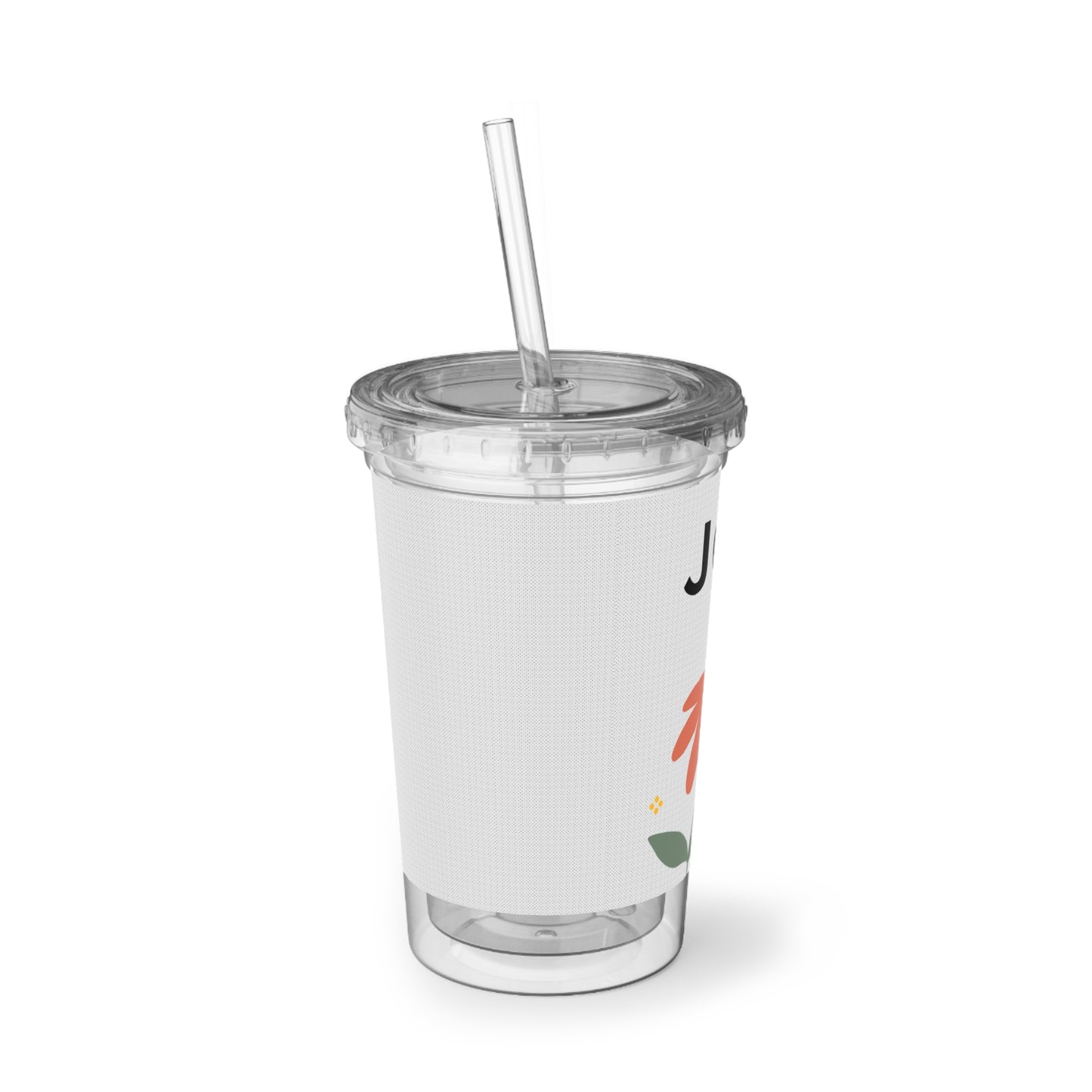 Joy-fully Psalm 16:11 Acrylic Tumbler — Floral Faith Travel Cup