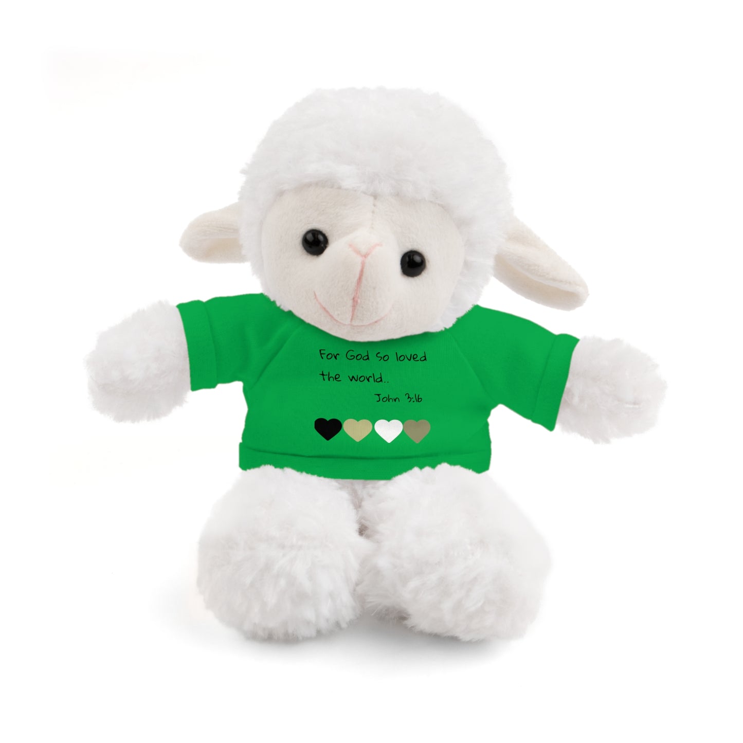 Christan Plush Toy, John 3:16  — Stuffed Animal with 'I Am a Child of God' T‑Shirt