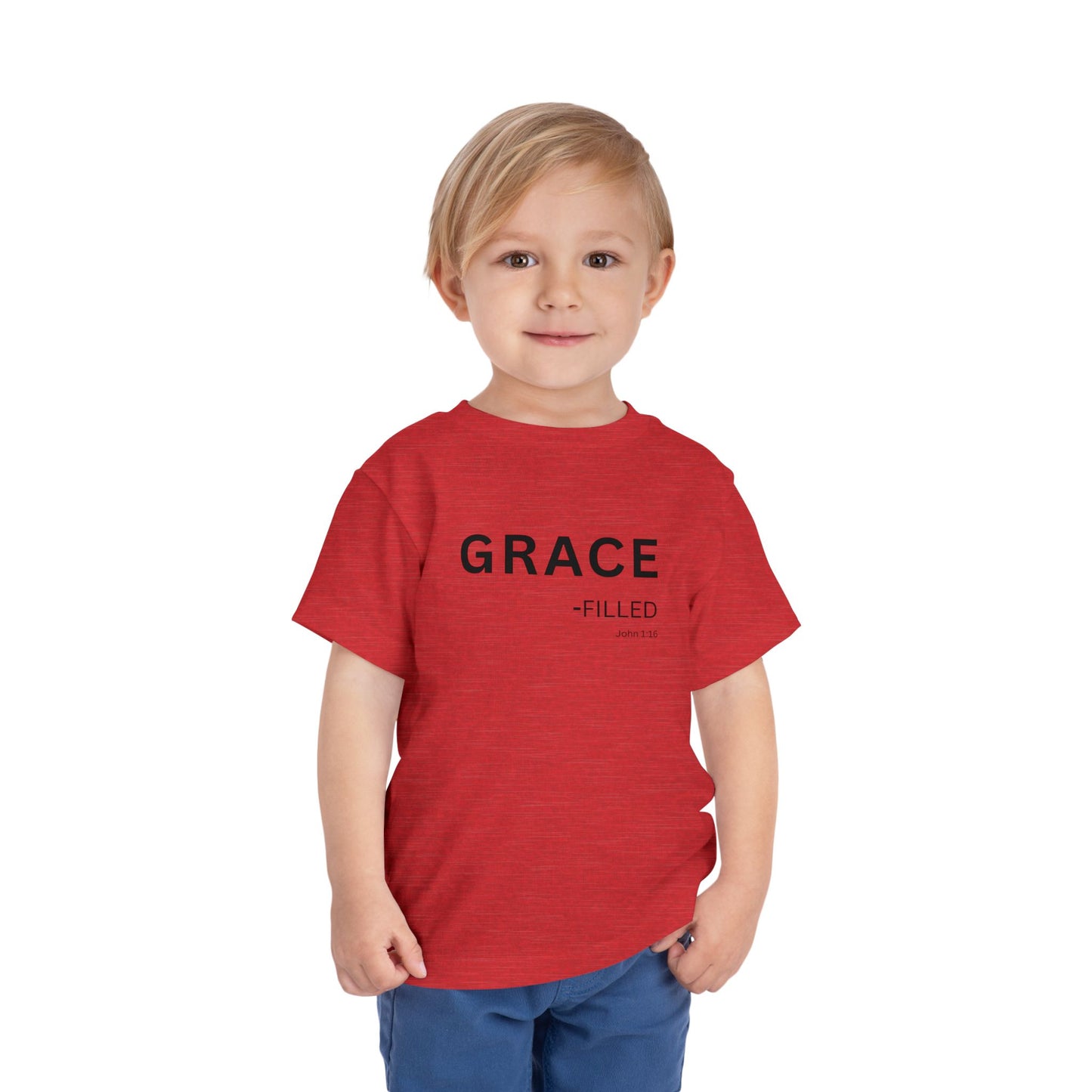 GRACE-filled Toddler Tee,  John 1:16—  Christian Toddler Shirt