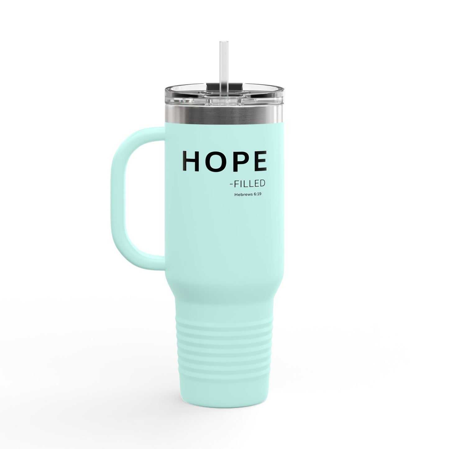 HOPE-filled 40oz Insulated Travel Mug — Christian Faith Declaration Hebrews 6:19