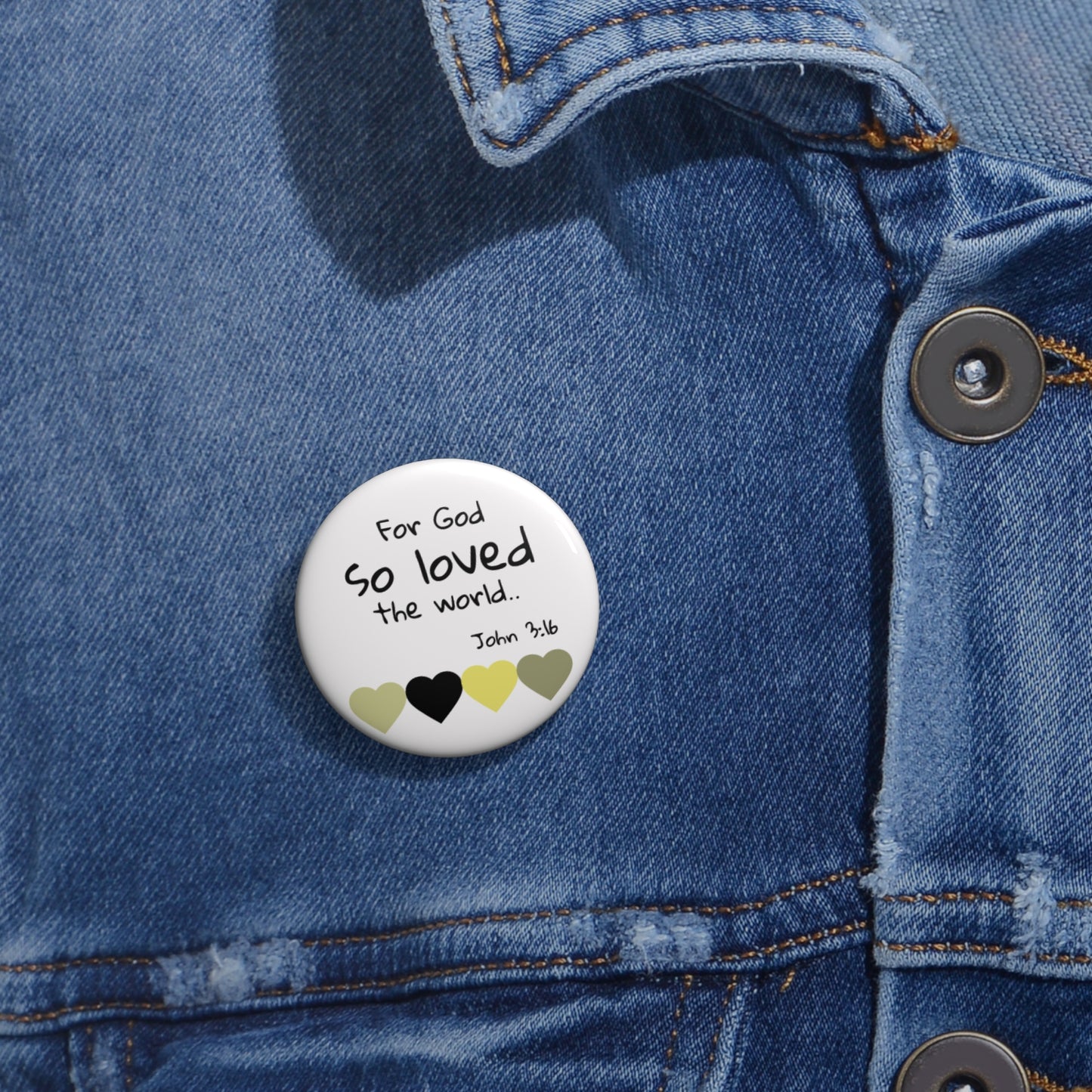 John 3:16 Pin Button — Christian Faith Lapel Pin