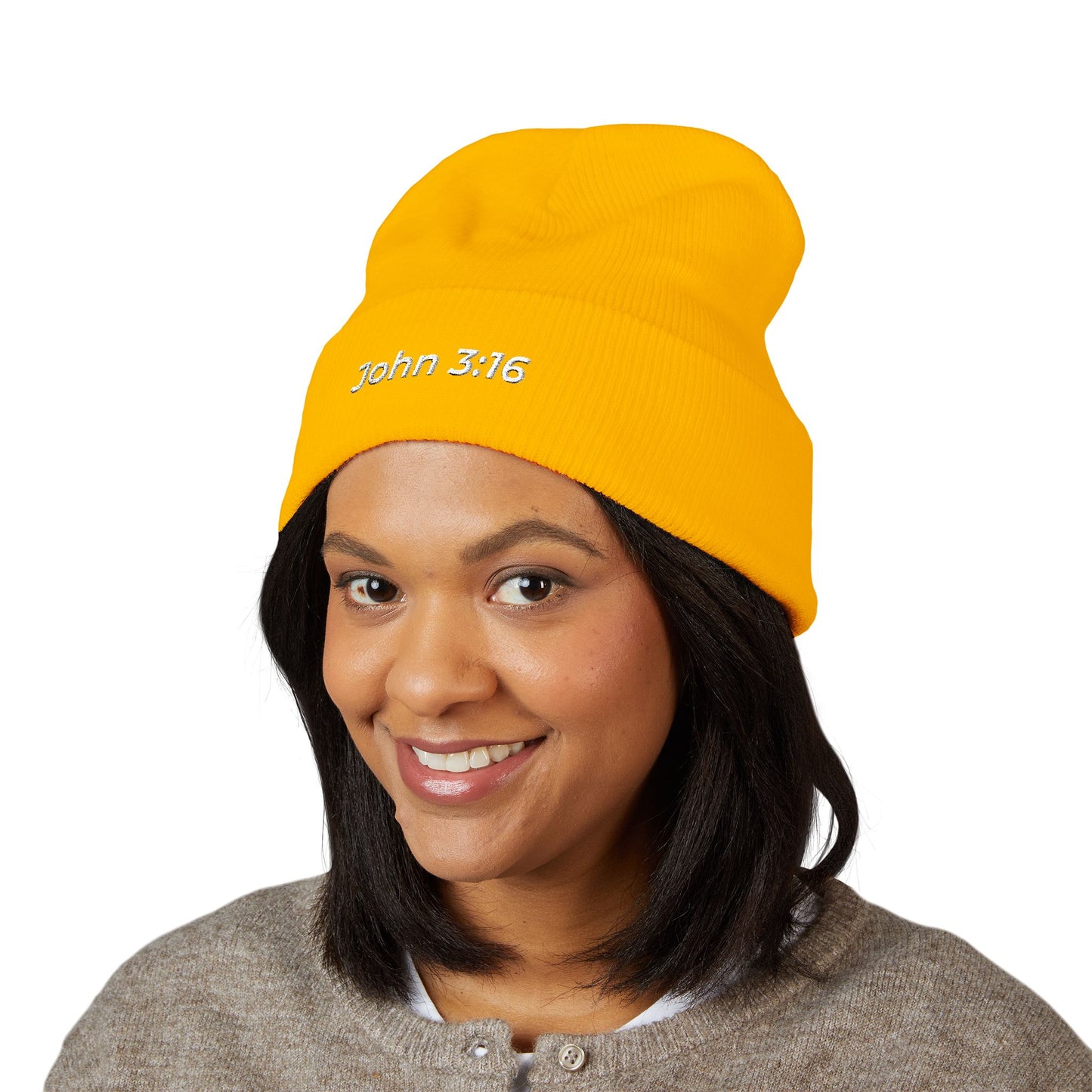 John 3:16 Embroidered Cuffed Beanie