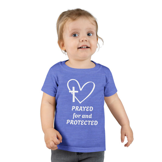 Christian Toddler T-Shirt —  Heart & Cross Tee (Psalm 121:7-8)