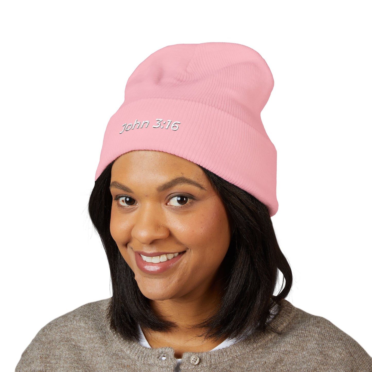 John 3:16 Embroidered Cuffed Beanie