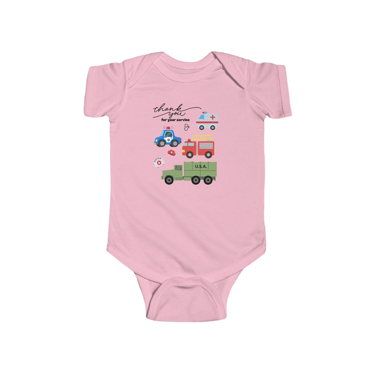Christian Infant Bodysuit - Hero Vehicles Baby Onesie (John 15:13)