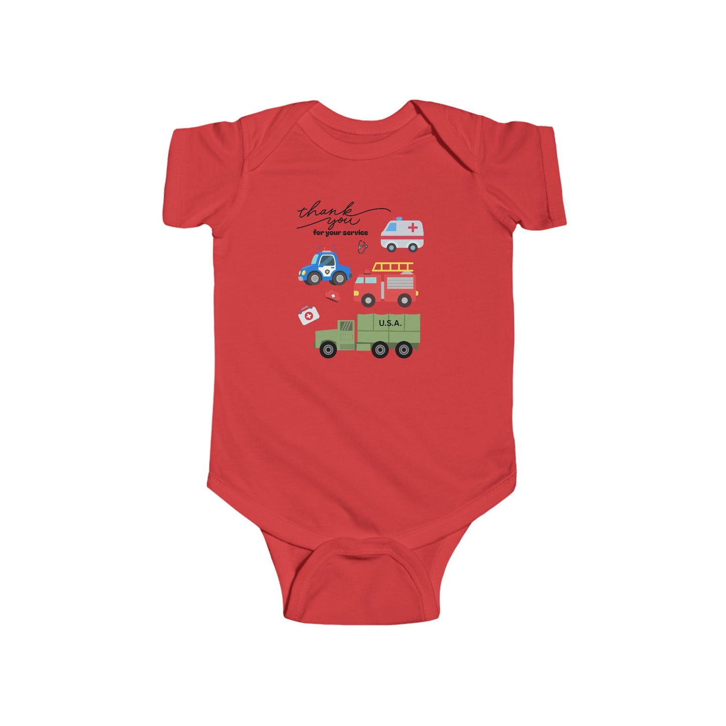 Christian Infant Bodysuit - Hero Vehicles Baby Onesie (John 15:13)