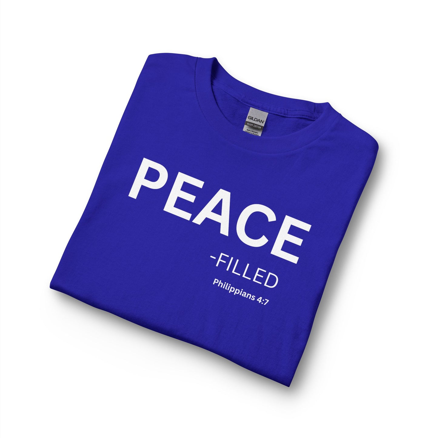 Peace-Filled Long Sleeve Tee – Christian Shirt (Philippians 4:7)