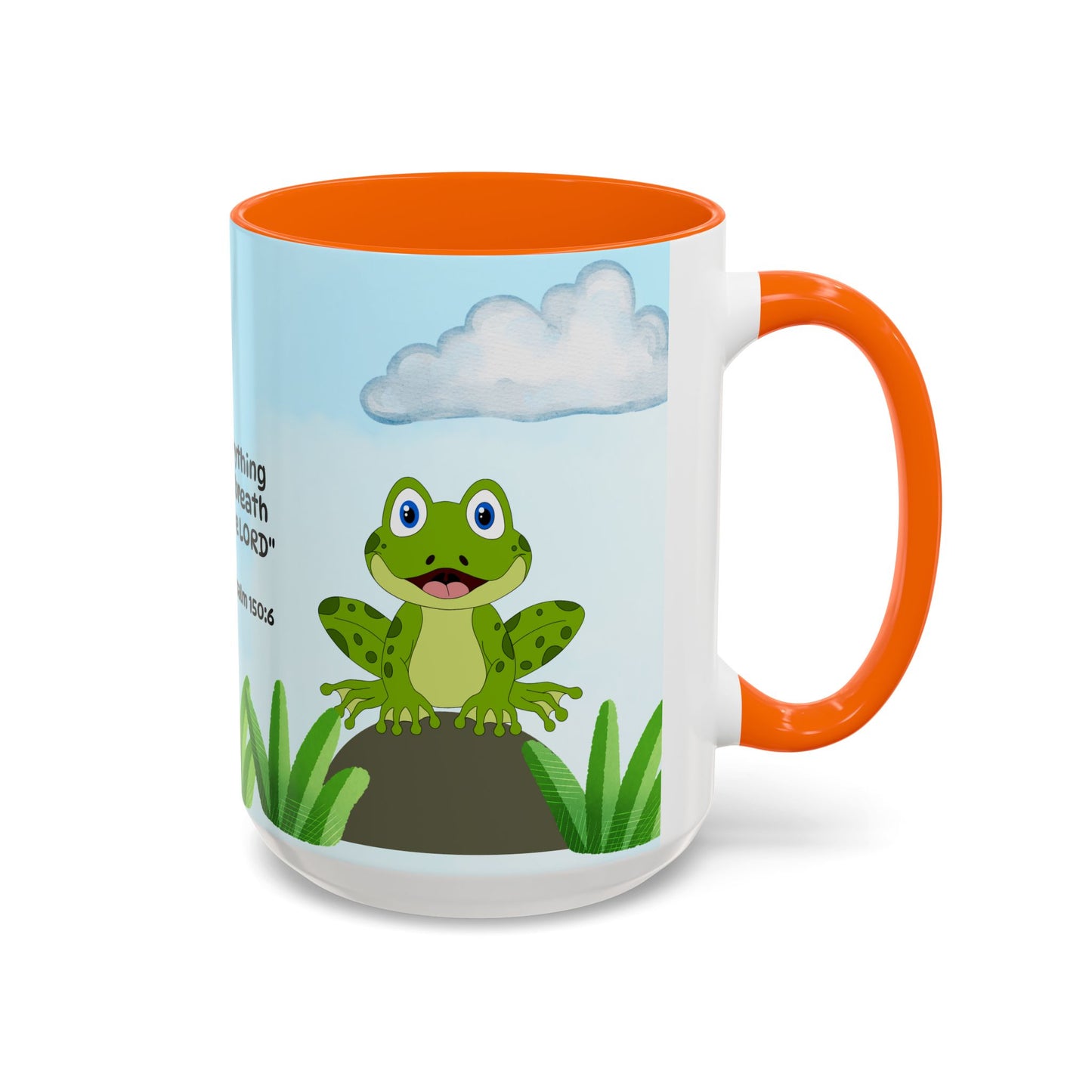 Frog Coffee Mug — Christian Ceramic Mug (Psalm 150:6)