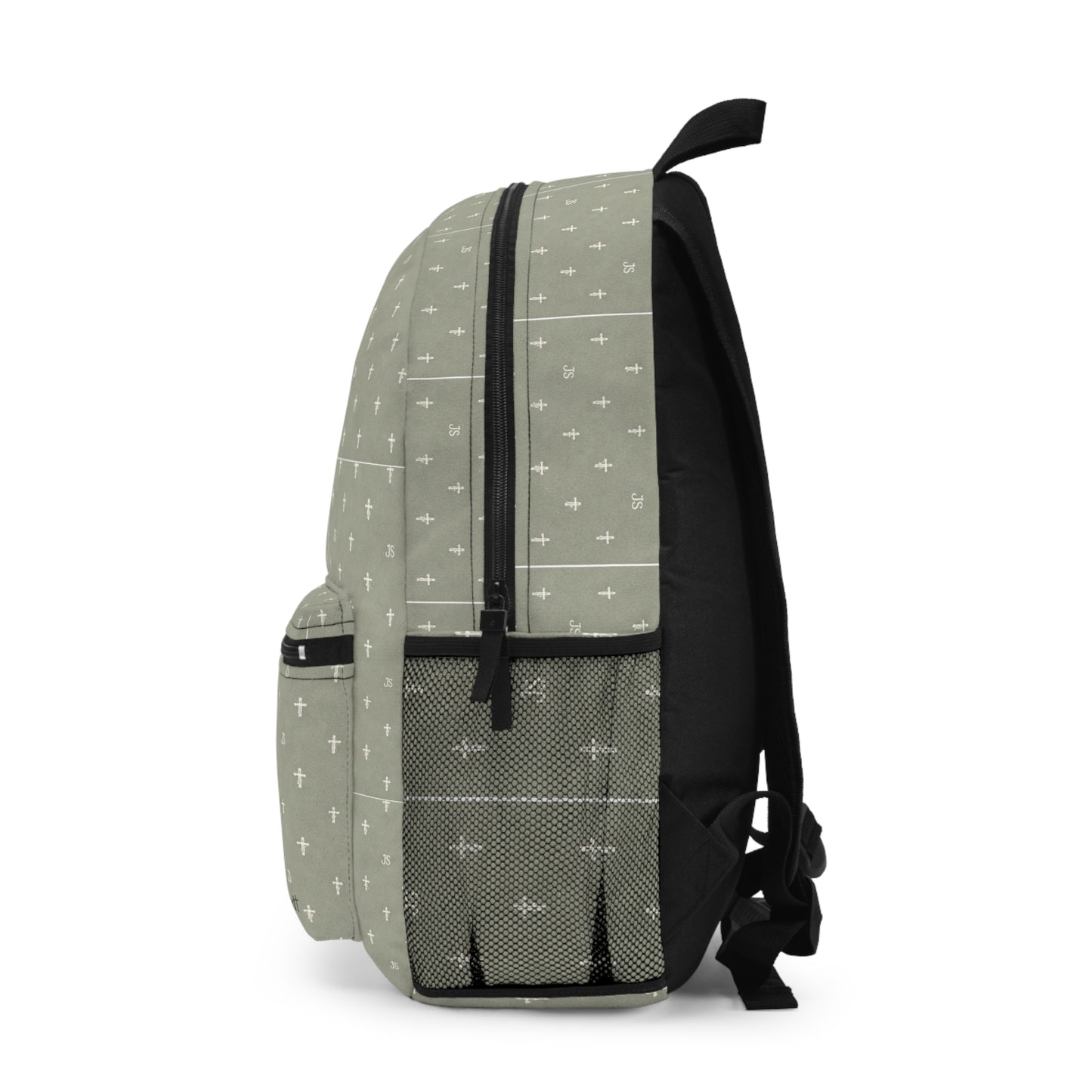 Joyfully Saved Cross Backpack — Sage Christian School Bag