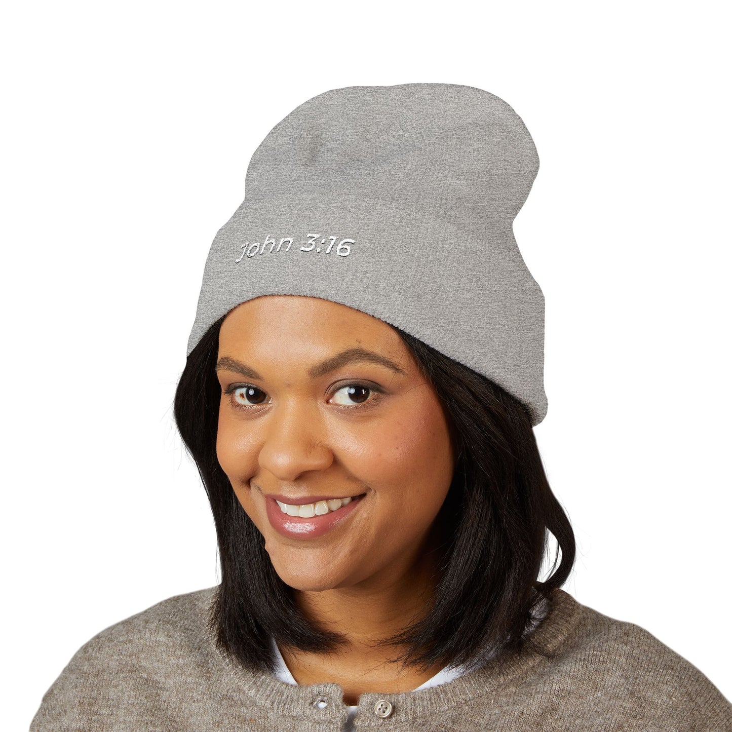 John 3:16 Embroidered Cuffed Beanie