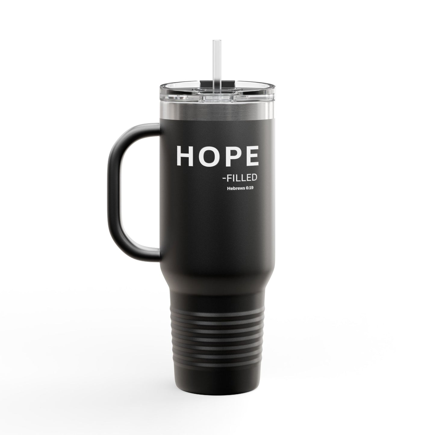 HOPE-filled 40oz Insulated Travel Mug — Christian Faith Declaration Hebrews 6:19