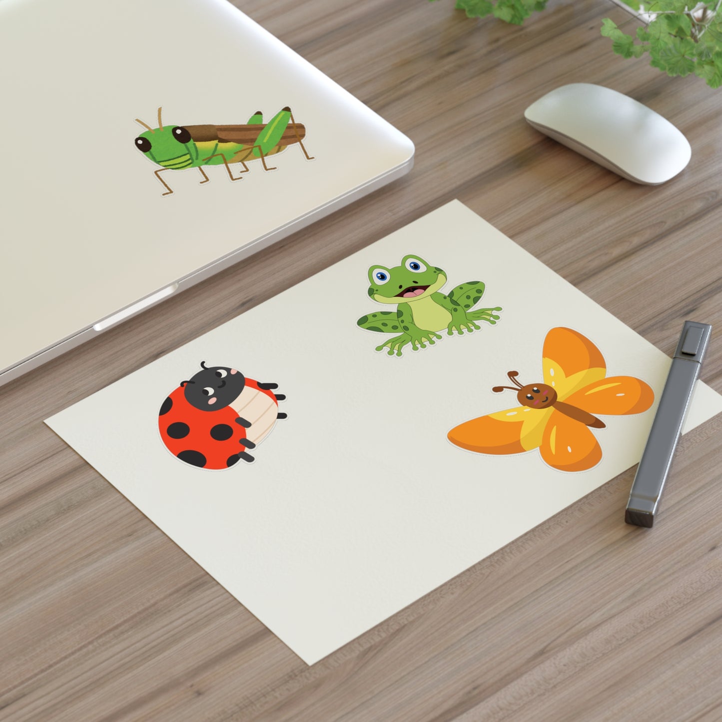 Cute Bug Sticker Sheet —VINYL Stickers for Kids, Scrapbooks & Planners