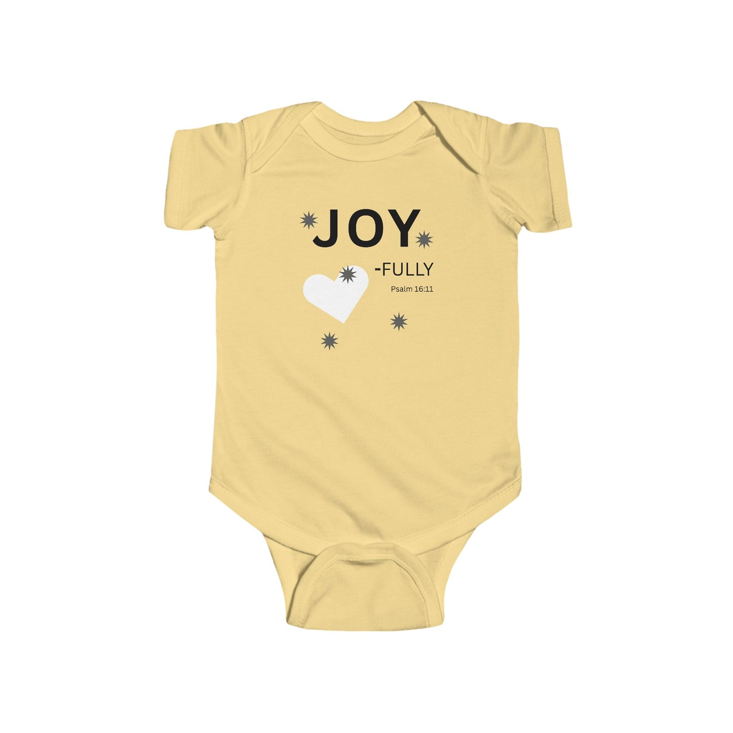 JOY-fully Infant Bodysuit,  Psalm 16:11—  Christian Baby Onesie, Cute Newborn Gift