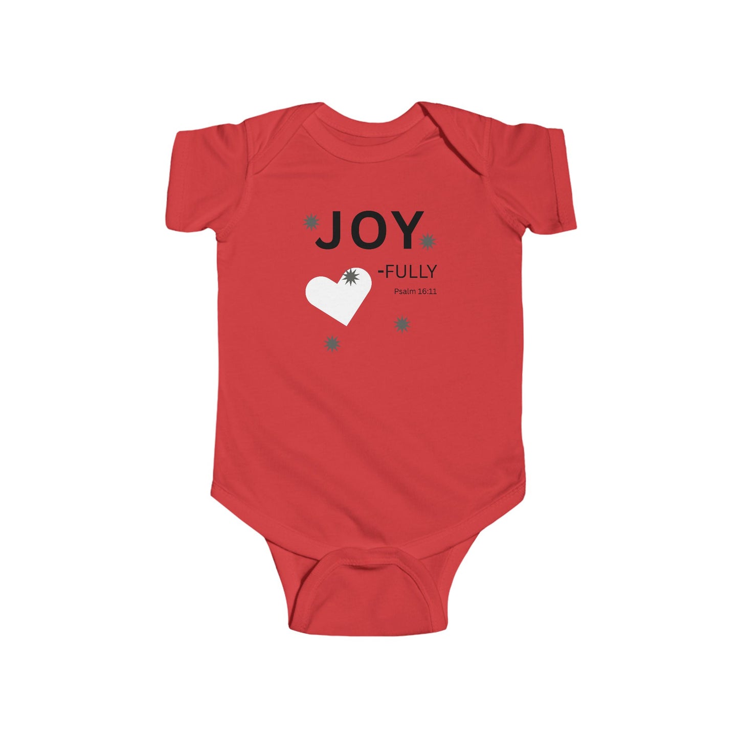 JOY-fully Infant Bodysuit,  Psalm 16:11—  Christian Baby Onesie, Cute Newborn Gift