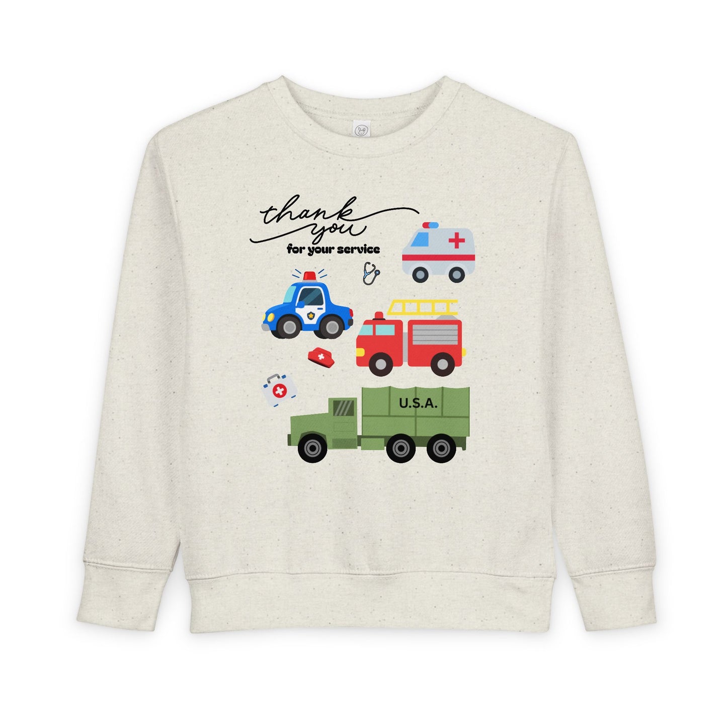 Christian Toddler Sweatshirt • Hero Vehicles Kids Pullover (John15:13)