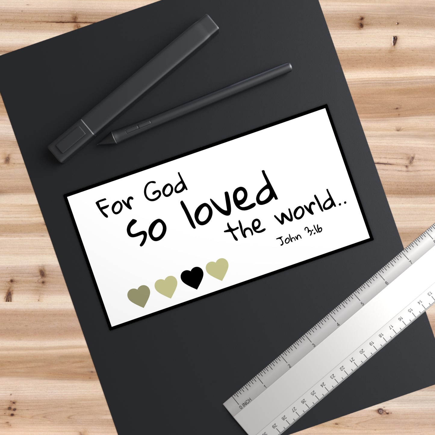 John 3:16 Christian Bumper Sticker — "For God So Loved"