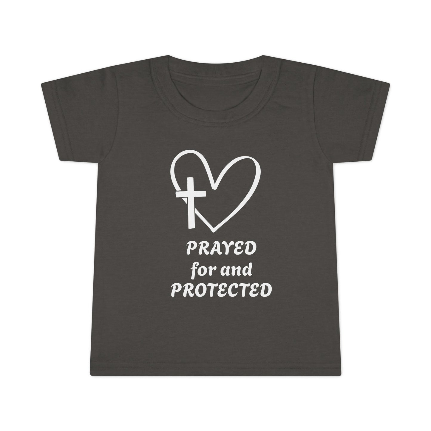 Christian Toddler T-Shirt —  Heart & Cross Tee (Psalm 121:7-8)