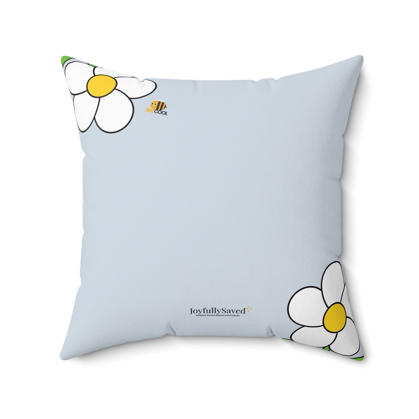 Mom You're a Gift Daisy Pillow, Proverbs 31:28 — Scripture & Bumblebee Accent Cushion, Christian gift