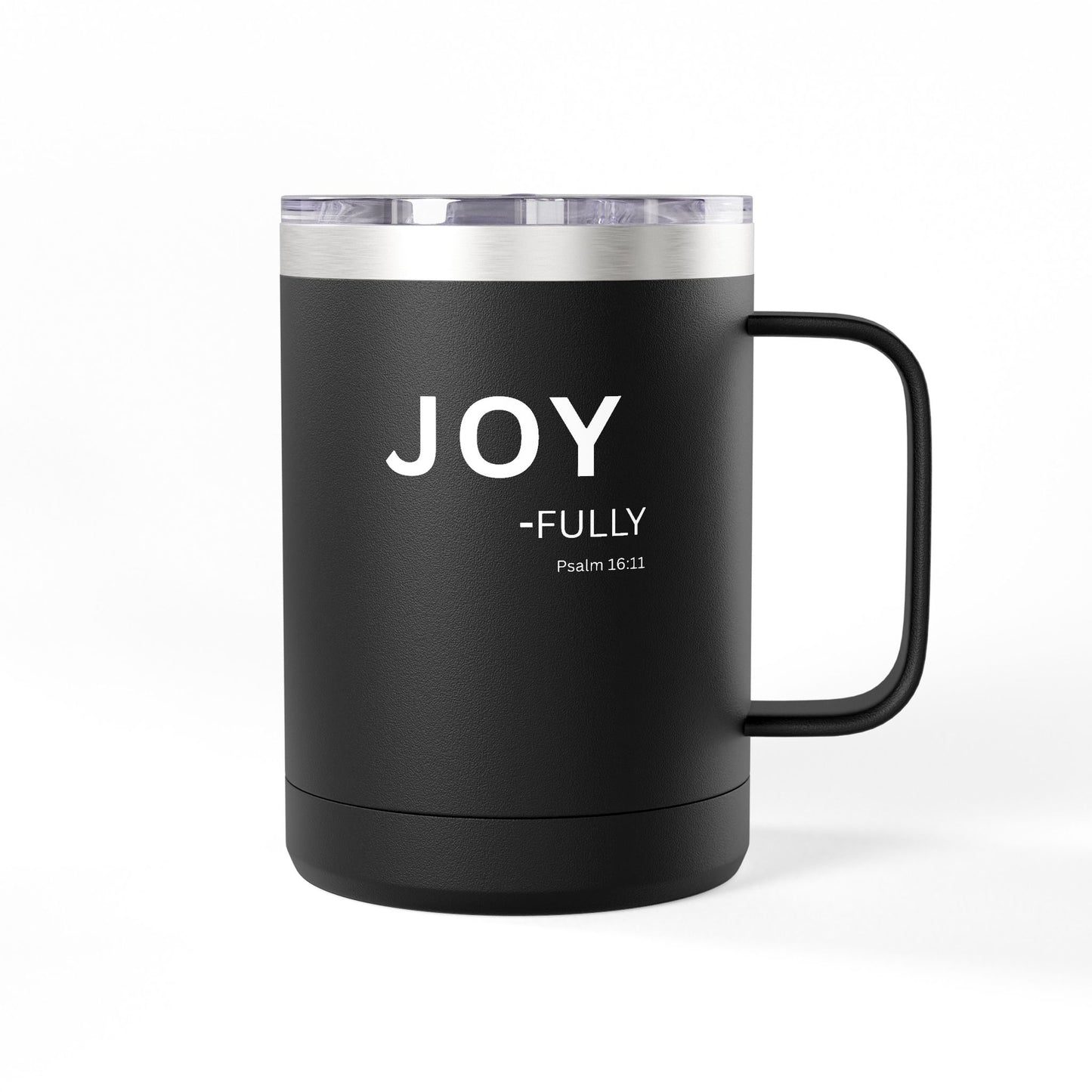 JOY-fully 15oz Coffee Mug Tumbler — Christian Faith Gift, John 1:16