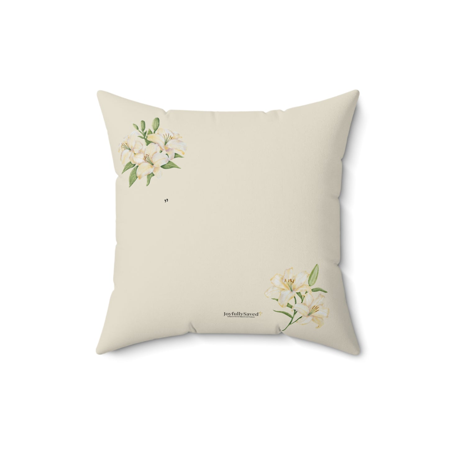"Thank You" from 2+ ppl, Square Pillow, Proverbs 22:6 — Christian Pillow, religious gift