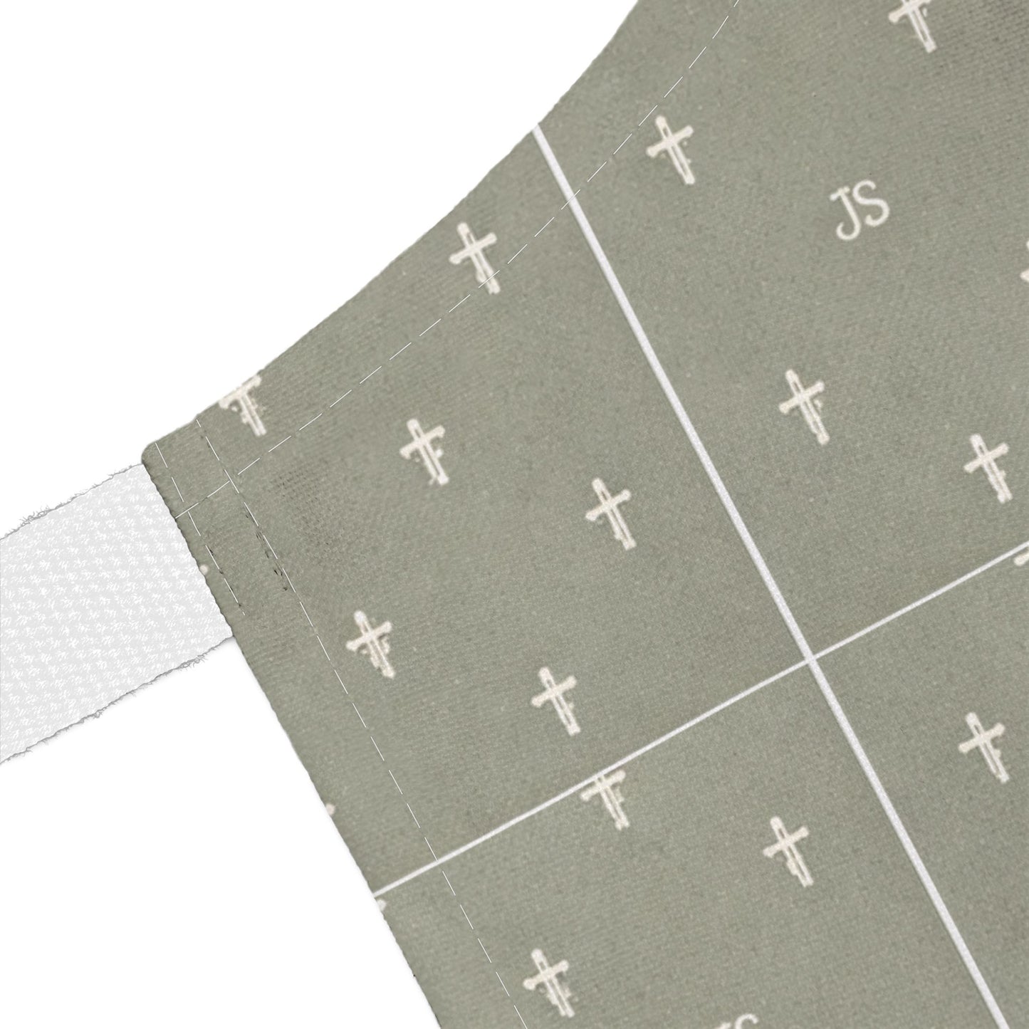 Christian Cross Sage Apron —Faith Kitchen Apron