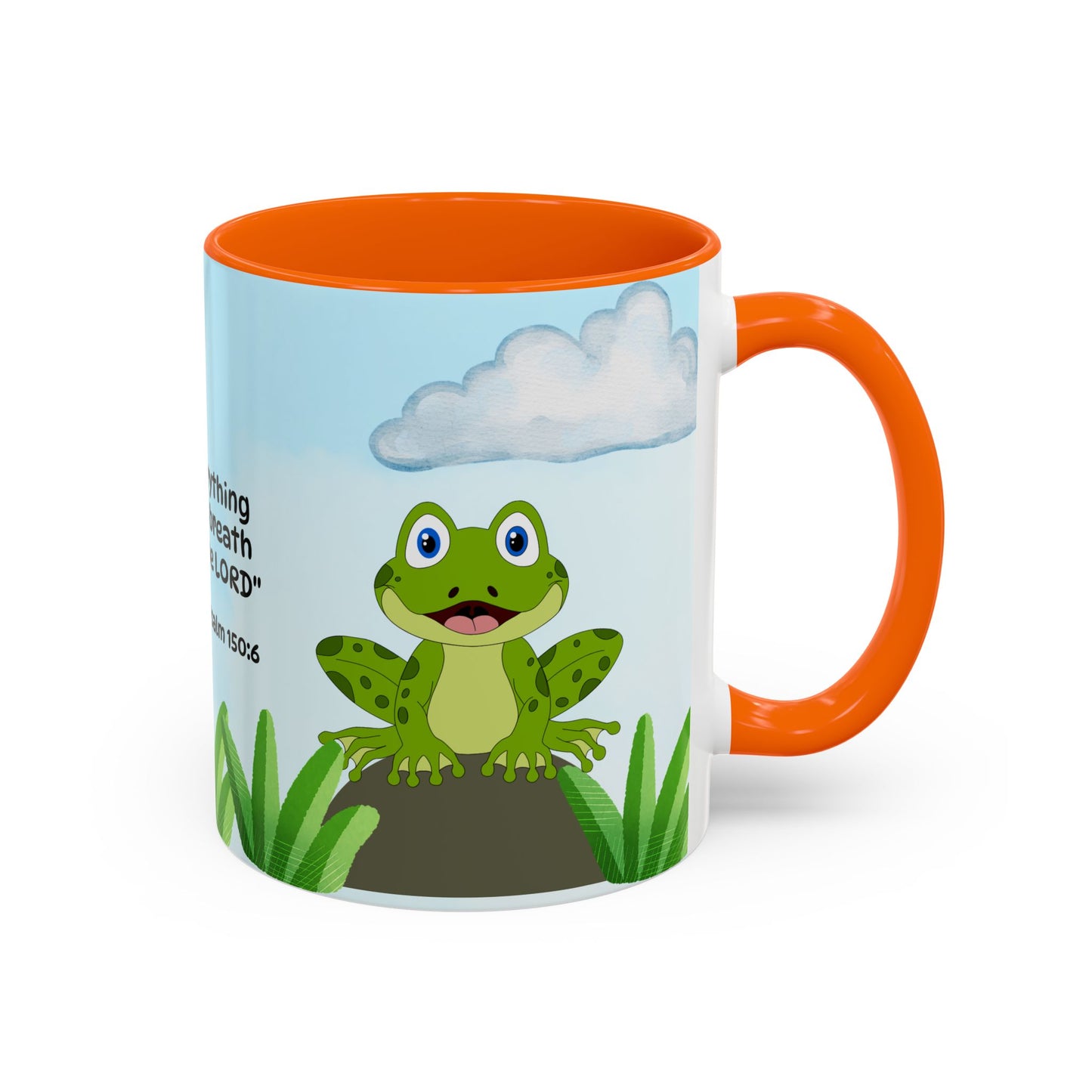 Frog Coffee Mug — Christian Ceramic Mug (Psalm 150:6)