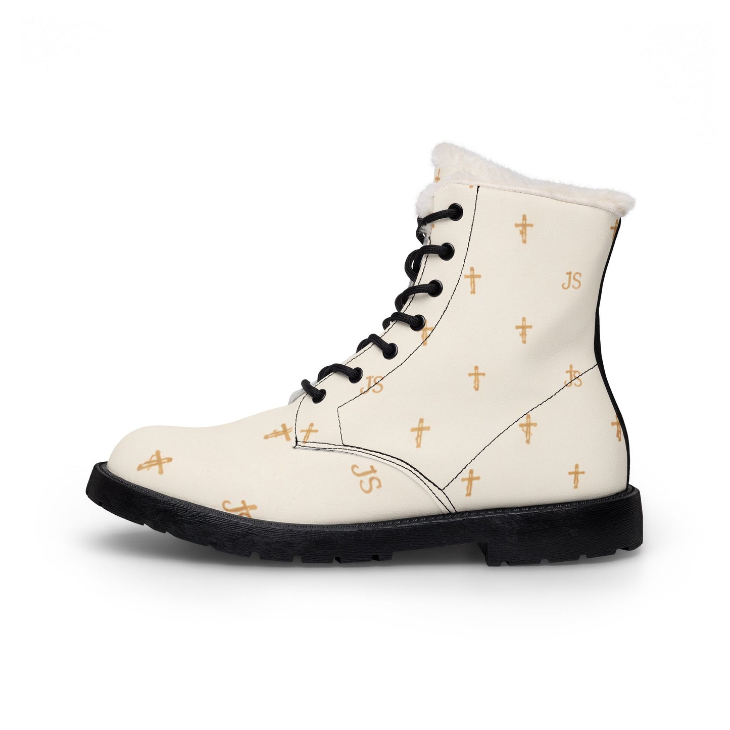Copy of Women's Cream Cross Christian Boots — Signature Cross Pattern, Christian