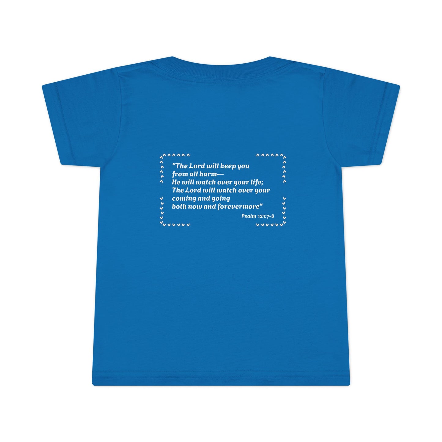Christian Toddler T-Shirt —  Heart & Cross Tee (Psalm 121:7-8)